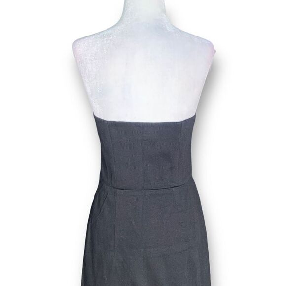 Y2K Banana Republic Dress Black Strapless Retro Style Corseted Mini Classic - Picture 5 of 11